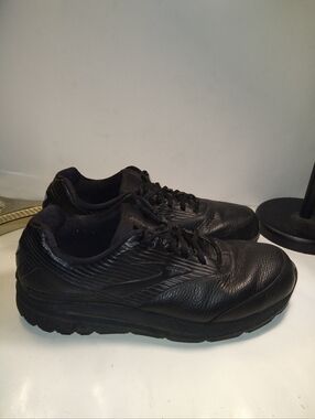 Brooks Addiction Walker 2 Black Leather Walking Shoes Men's 13(2E)